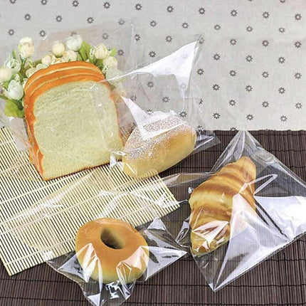 100X Translucent Plastic Candy Packaging Bags Self Adhesive Cookie Biscuit Bags