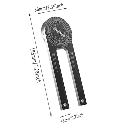360 Degree Woodworking Protractor Angle Finder Positioning Tool Horizontal Gauge
