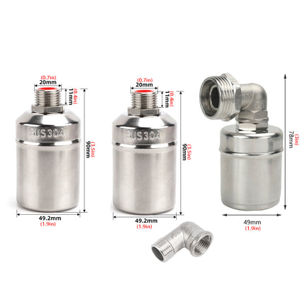 304Stainless Steel Float Ball Valve Automatic Water Level Control Kitchen Faucet