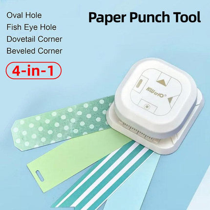 4-in-1 Punch Multi-Purpose Embosser Handbook Cutter for Paper Crafting and DIY