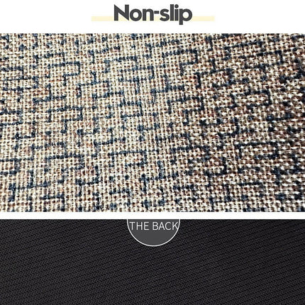 2PCS Absorbent Kitchen Floor Mat Non Slip Foldable Linen Rug with Rubber Backing