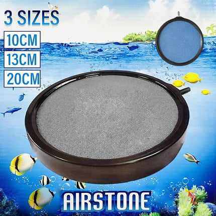 Air Bubble Disk Stone Aquarium Aerator Fish Tank Pump Hydroponics Oxygen