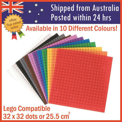 Large 32x32 Studs (SS) 25.5x25.5cm BASE PLATE Compatible Construction Block AU - Aimall