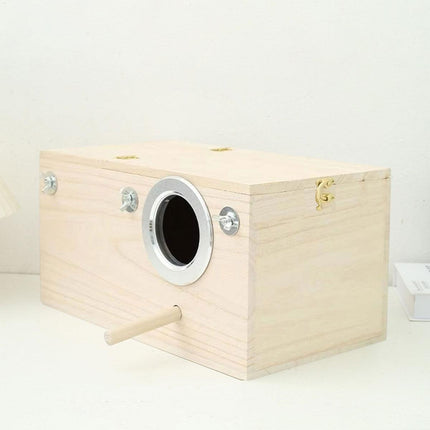 Wooden Breeding Box for Pet Parrot Outdoor Hatching Cage Nesting Box Habitat