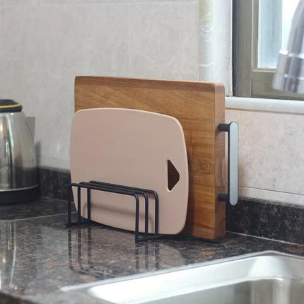 Home Kitchen Chopping Board Draining Rack Multifunction Storage Shelf Organizer