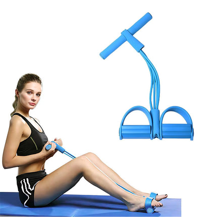 Multi-Function Exercise Tension Rope Foot Pedal Resistance Fitness Pull Bands