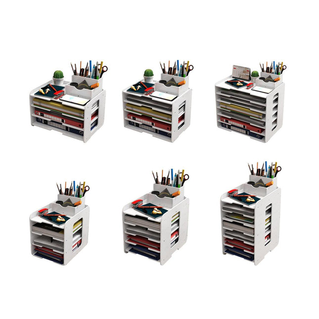 Large Capacity Multi Layer Desktop File Storage Rack Office Document File Rack