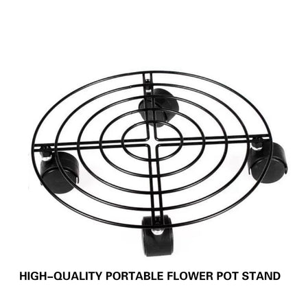 2PCS Mobile Plant Stand with Brake Wheels Adjustable for Potted Plants Easy Move