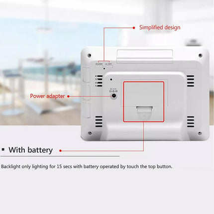 Wireless 7 in 1 Weather Station LCD Display Multifunctional Home Weather Monitor