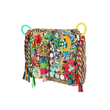 Bird Parrot Cage Toy Colourful Rattan Balls Puzzle Net Bird Supplies Accessories