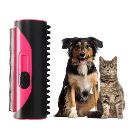 Pet Dog Cat Hair Fur Deshedding Shedding Trimmer Tool Grooming Roll Comb Brush