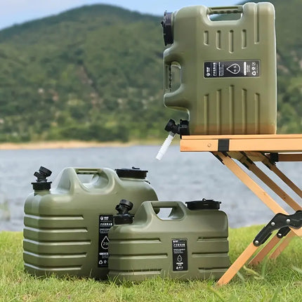 Outdoor Camping Water Storage Bucket with Faucet Portable Square Drinking Tank