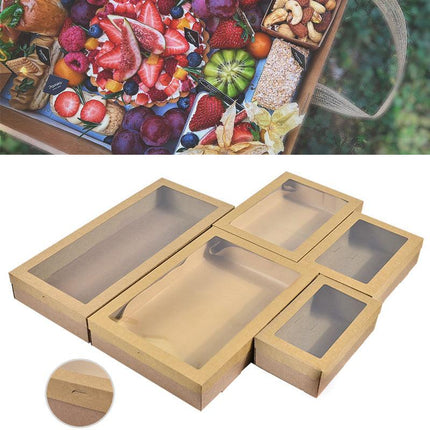 20PCS Pie Boxes White Bakery Boxes Pastry Boxes with Window for Cookies Muffins