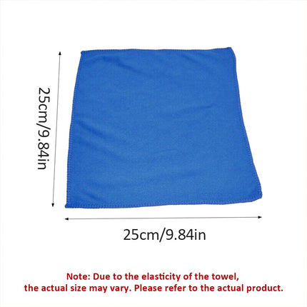 50PCS Blue Microfibre Car Cleaning Cloths 30x30cm Wash Dry Polish Towel Set