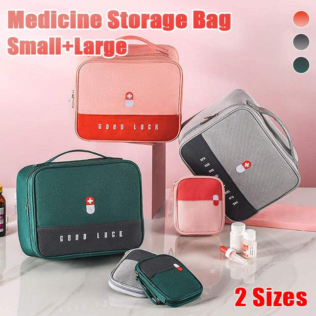 Layered Large-Capacity Thickened Medicine Box Aid Kit Safety Kit Storage Bag Au - Aimall