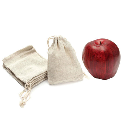 8X10Cm Small Bag Natural Linen Pouch Drawstring Burlap Jute Sack Jewelry Gift