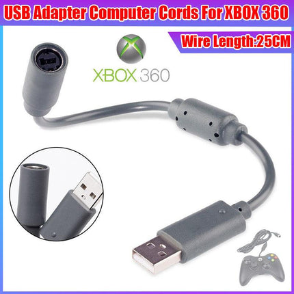 Breakaway to USB Adapter Cable for Xbox 360 Controller PC Gaming Devices