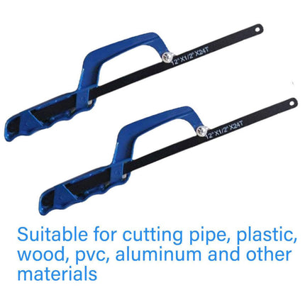 Aluminum Alloy Mini Hand Saw for Woodworking Household Hacksaw Frame with Blade