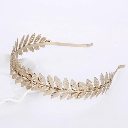 8pcs Gold Leaf Headband Bridal Hair Accessories Elegant Leaf Hair Band Set