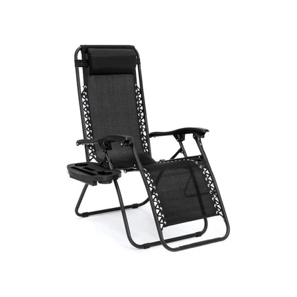 Cool Black Self-produced Nap Folding Recliner Office Lunch Beach Chair