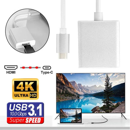 4K 3.1 USB Type-C to HDMI Adapter Cable Converter For MacBook Samsung Chromebook - Aimall
