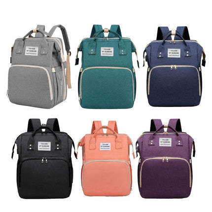 Foldable Travel Backpack with Built In Portable Rest Mat and Storage Compartments