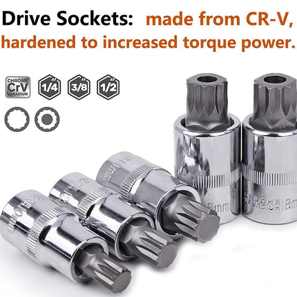 10pcs Socket Set Auto Repair Tool Socket Wrench Ratchet Driver Mechanic Tool Kit