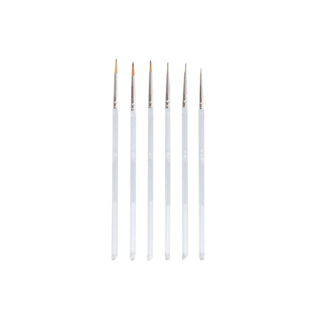 6X Extra Fine Detail Paint Brushes Art Miniatures Model Maker