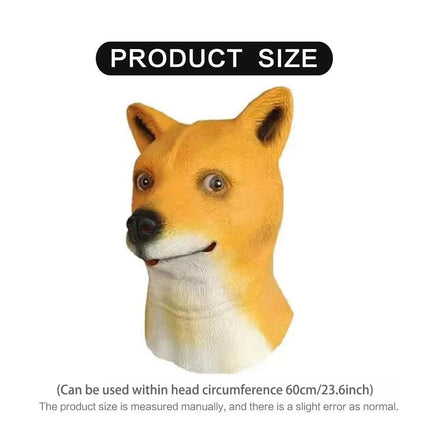 Funny Yellow Dog Animal Headgear Costume Spooky Party Props for Cosplay Fun