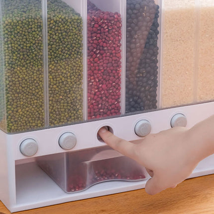 Wall-mounted Automatic Rice Dispenser Sealed Grain Plastic Storage Tank Grain