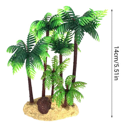 Plastic Simulated Coconut Tree Decoration for Freshwater Saltwater Fish Tank
