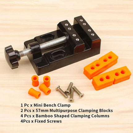 Mini Flat Clamp Table Jaw Bench Drill Press Vice Opening Parallel Vise DIY Tools