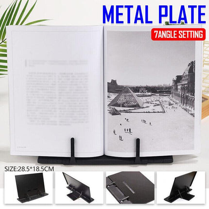 Portable Steel Book Stand Reading Desk Holder Tilt Adjustment Holder Bookstand - Aimall