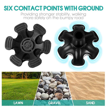 2PCS 19MM Non-Slip Rubber Foot Pads for Walking Cane Crutch Support Replacement