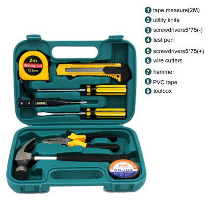 Emergency Home Toolbox Tool Set for Household Repair Kit with Essential Tools