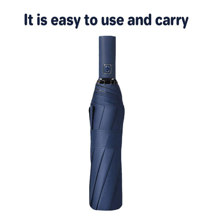 Automatic Folding Umbrella 12-Rib Large Windproof Sunshade for Men and Women