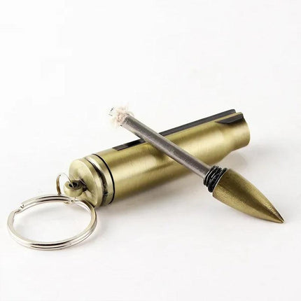 Waterproof Fire Starter Lighter Match Keychain Survival Camping Metal Bullet Au - Aimall
