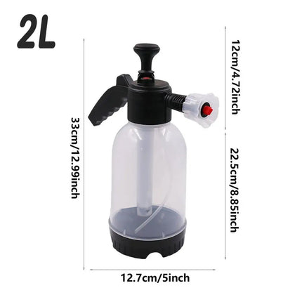 2L Car Wash Foam Sprayer Hand Held Pump Wash Spray Bottle Snow Foam Detailing