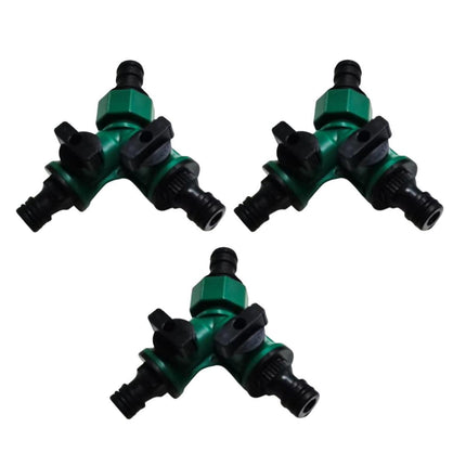 3PCS Versatile 2 Way Garden Hose Splitter Y Shape Water Pipe Connector Diverter