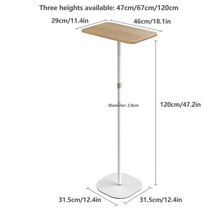 Floor Standing Workbench Height Adjustable for Home Office Laptop Book Storage