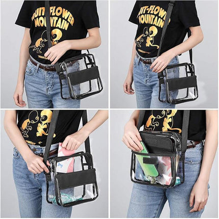 Waterproof Transparent Shoulder Crossbody Bag Multifunctional Sports Travel Bag