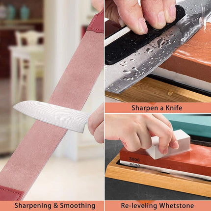 Household Sharpening Stone Kitchen Knife Oilstone Coarse Fine Grind Whetstone