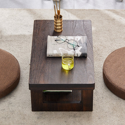 Solid Wood Tatami Foldable Low Table Japanese Style Space Saving Side Table