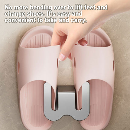 3PCS Wall Mounted Slipper Rack Bathroom Shoe Storage Hook Holder Organiser