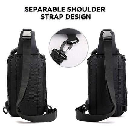 Large Capacity Multi Functional Shoulder Bag with USB Port Water Resistant