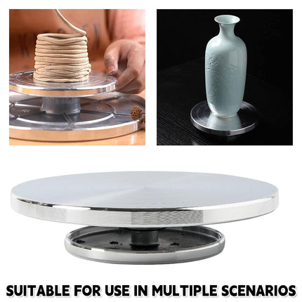 Ceramic Manual Turntable Aluminum Alloy Revolving Stand Double-Sided Usable