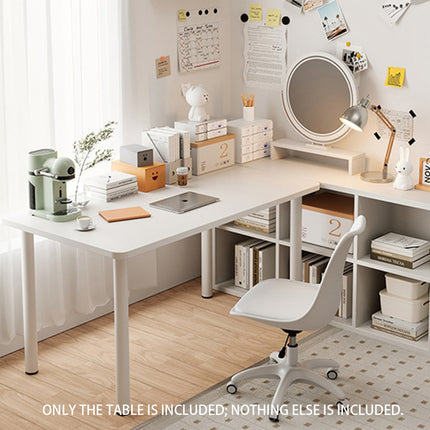 Compact Computer Desk White Study Table Home Office Workstation 100x60cm