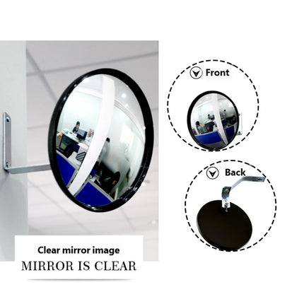 Round Convex Security Mirror 22cm Lightweight Shatterproof Blind Spot Mirror