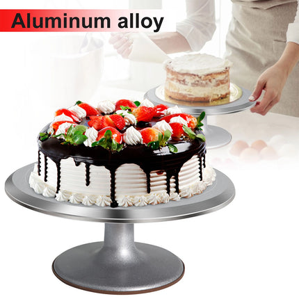 Cake Turntable Aluminum Alloy Revolving Stand for Cake Decorating Baking Use