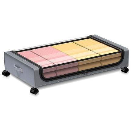Under Bed Storage Rack Square Design with Wheels Rolling Trolley Box for Home
